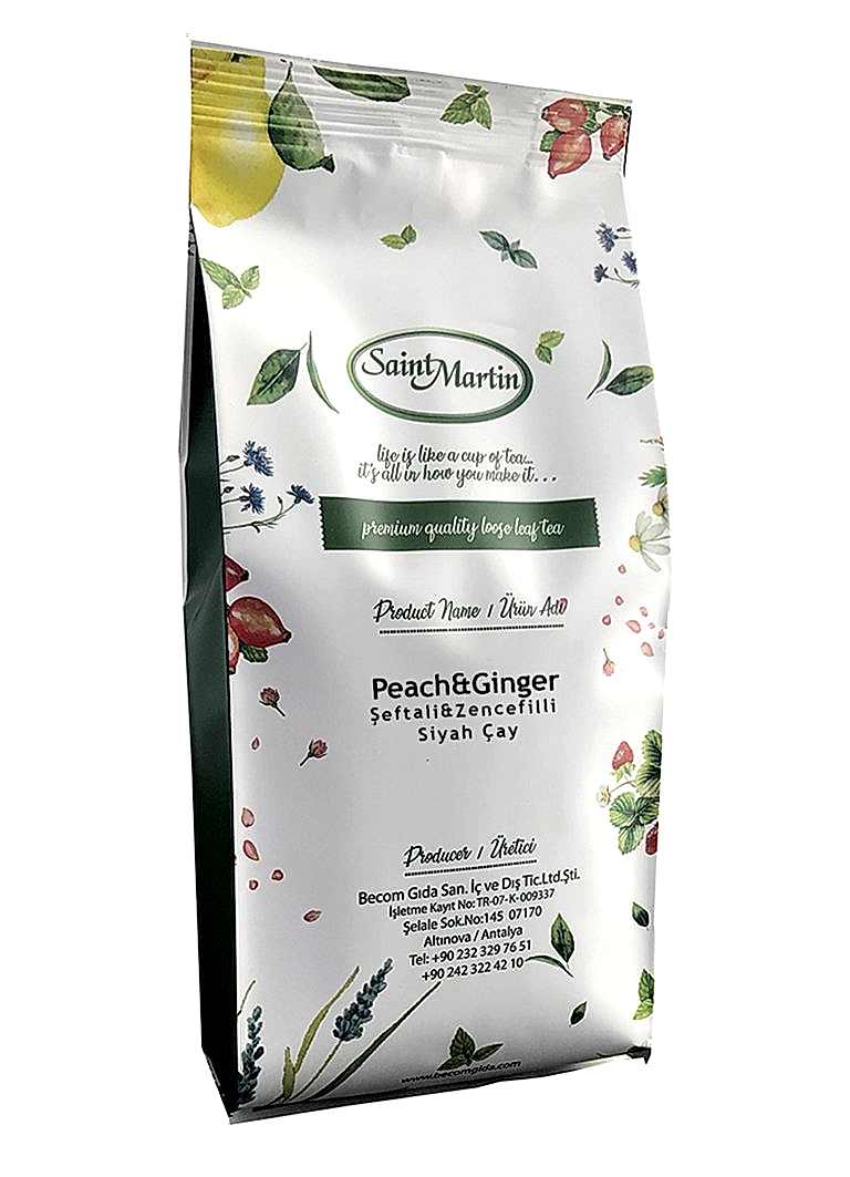 Şeftali & Zencefilli Siyah Çay 250 gr - Saint Martin