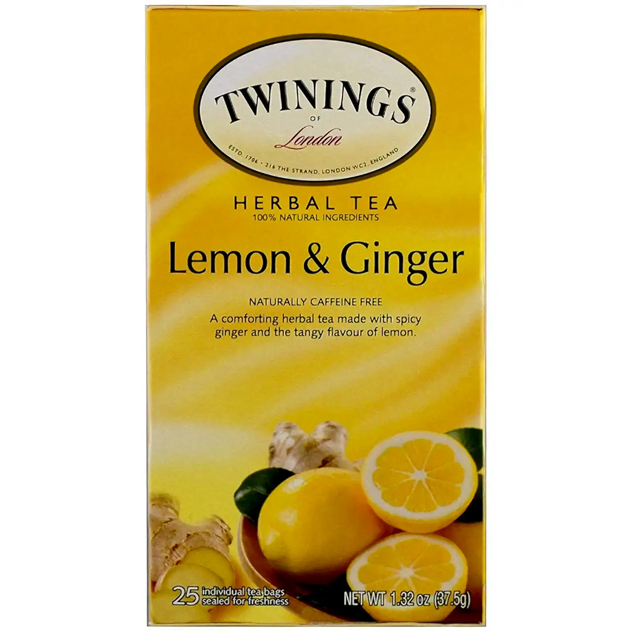 Lemon &Ginger Bitki Çayı  (Bardak Süzen) 25x2 gr - Twinings
